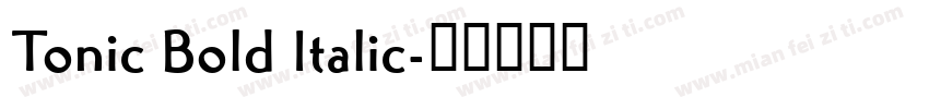 Tonic Bold Italic字体转换
